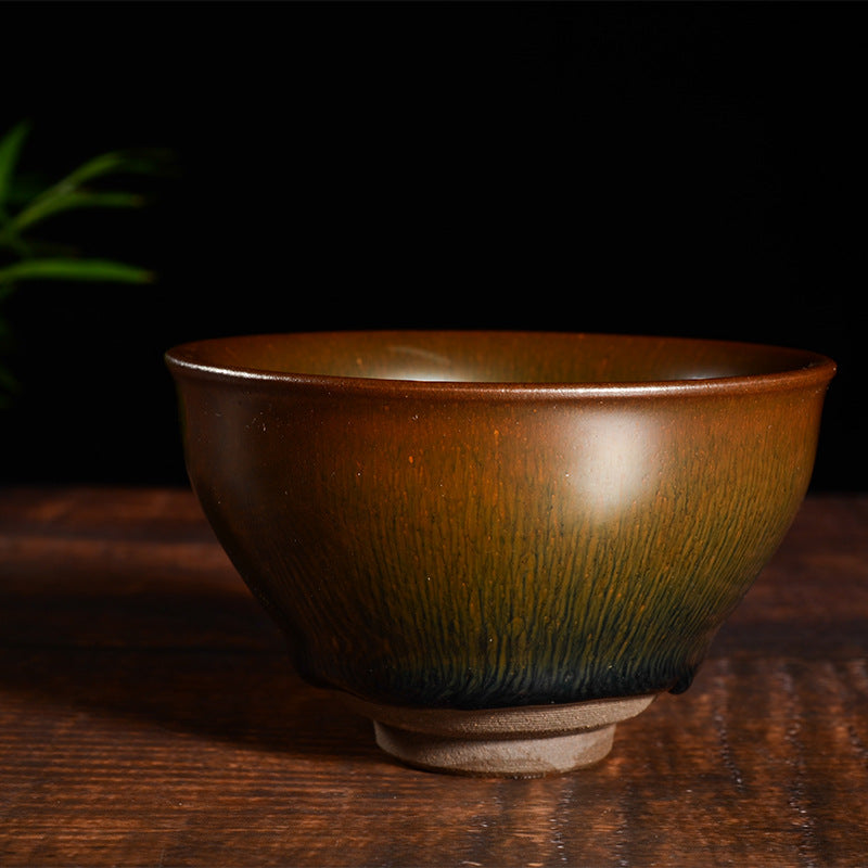 Handmade Hare's Fur Tenmoku Jian Zhan Tea Cup